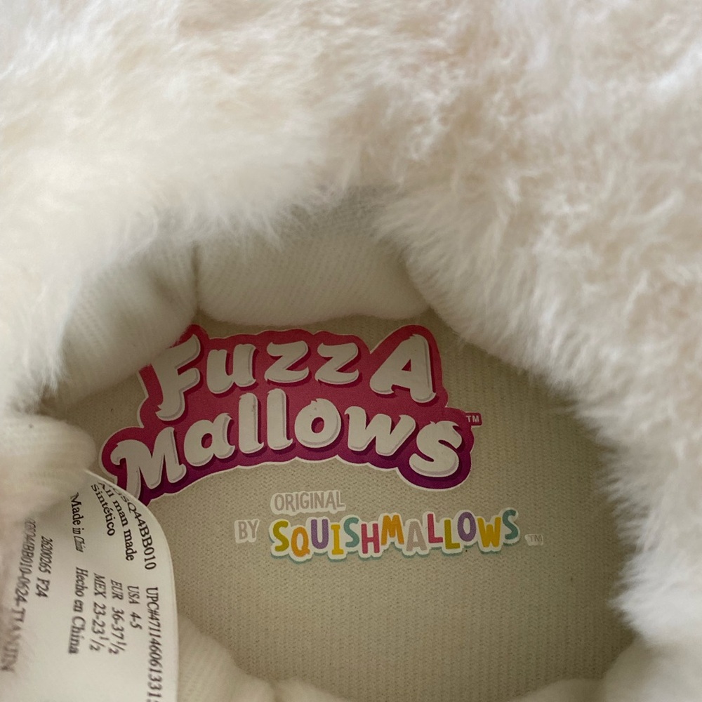 SQUISHMALLOWS Little Kids Cute Cat Plush Slippers Size: 9-10 - Picture 5 of 7